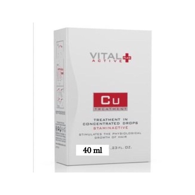 Flacone da 40 ml di Vital Plus CU Intensiv Lozione Anti Caduta Flacone da 40 ml di Vital Plus CU Intensiv Lozione Anti Caduta