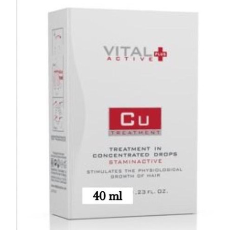 Flacone da 40 ml di Vital Plus CU Intensiv Lozione Anti Caduta