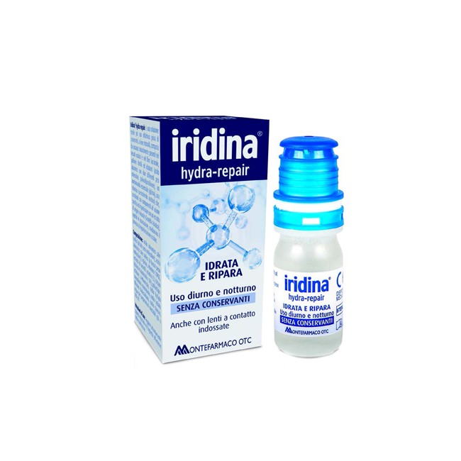 Flacone multidose da 10 Ml di Iridina Hydra Repair gocce oculari idratanti Flacone multidose da 10 Ml di Iridina Hydra Repair gocce oculari idratanti