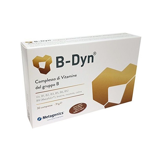 Confezione da 30 compresse di Metagenics B-Dyn, integratore contro stanchezza fisica e mentale. Confezione da 30 compresse di Metagenics B-Dyn, integratore contro stanchezza fisica e mentale.