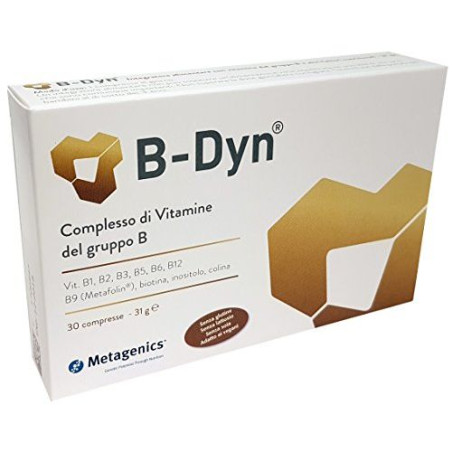 Confezione da 30 compresse di Metagenics B-Dyn, integratore contro stanchezza fisica e mentale. Confezione da 30 compresse di Metagenics B-Dyn, integratore contro stanchezza fisica e mentale.