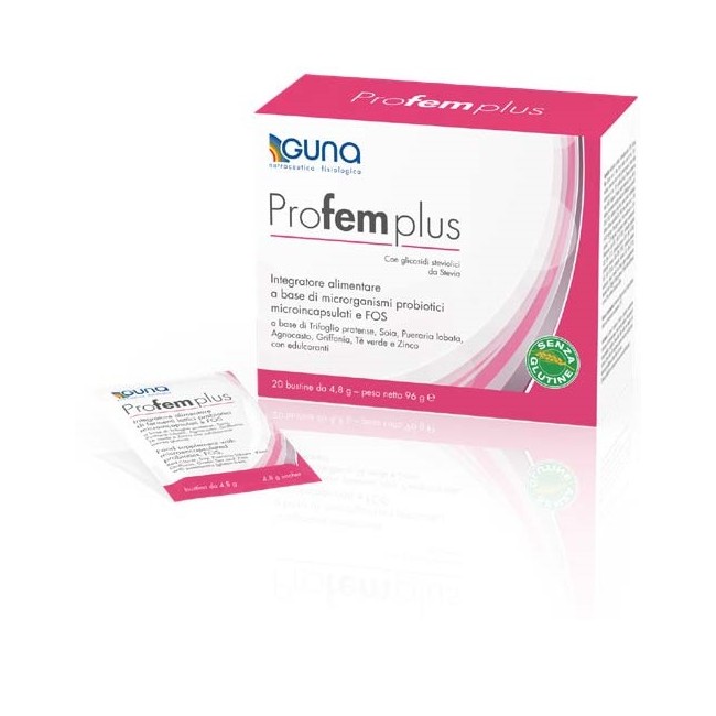 Confezione da 20 buste di Guna Profem Plus Integratore Per La Menopausa. Confezione da 20 buste di Guna Profem Plus Integratore Per La Menopausa.