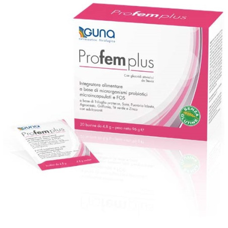 Confezione da 20 buste di Guna Profem Plus Integratore Per La Menopausa.