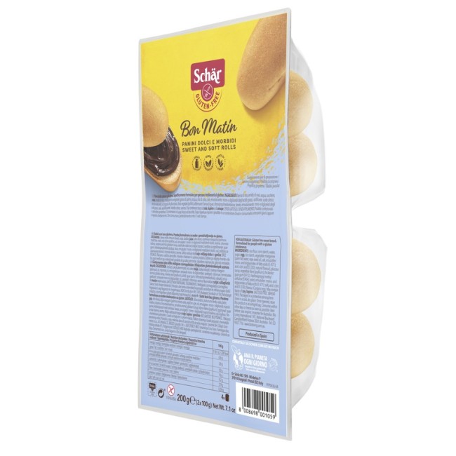 SCHAR BON MATIN PANINI DOLCI E MORBIDI SENZA LATTOSIO 2 PEZZI DA 100 G SCHAR BON MATIN PANINI DOLCI E MORBIDI SENZA LATTOSIO 2 PEZZI DA 100 G