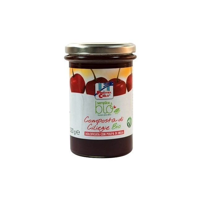 COMPOSTA DI CILIEGIE CON POLPA DI MELA BIO 320 G COMPOSTA DI CILIEGIE CON POLPA DI MELA BIO 320 G