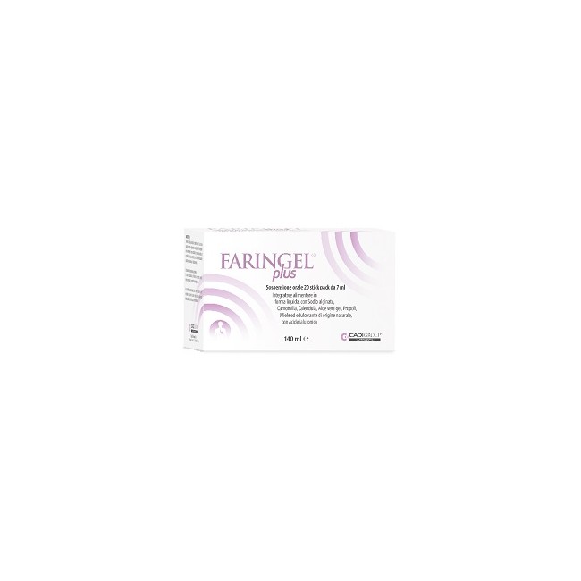 Confezione da 20 stick di Faringel Plus integratore contro il reflusso gastroesofageo. Confezione da 20 stick di Faringel Plus integratore contro il reflusso gastroesofageo.