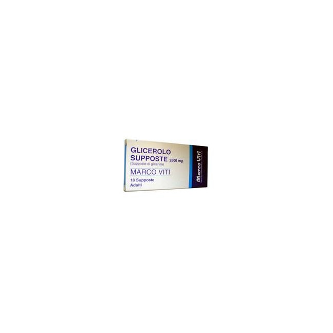 GLICEROLO MARCO VITI ADULTI 18 SUPP 2250 MG GLICEROLO MARCO VITI ADULTI 18 SUPP 2250 MG