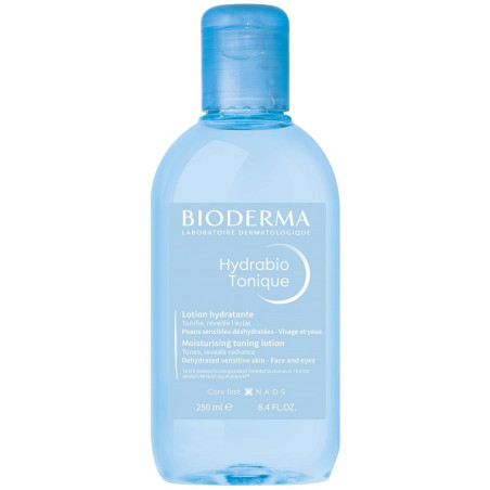 flacone da 250 ml di Bioderma Hydrabio Tonique Lozione Tonificante Idratante. flacone da 250 ml di Bioderma Hydrabio Tonique Lozione Tonificante Idratante.