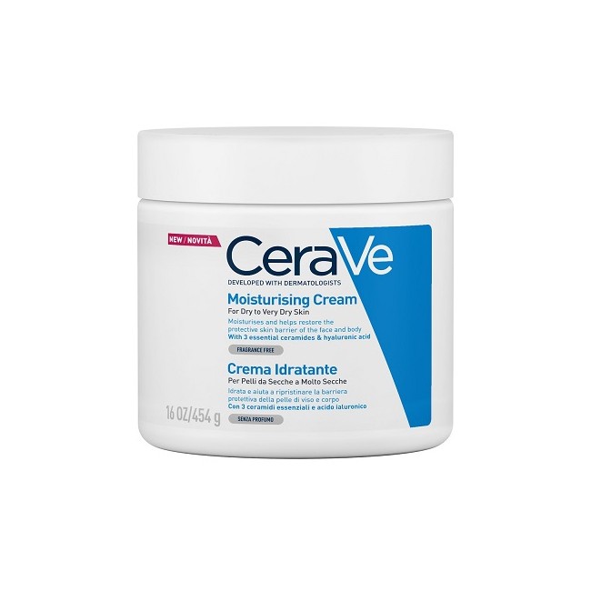 Barattolo da 454 grammi di Cerave crema idratante per pelli secche Barattolo da 454 grammi di Cerave crema idratante per pelli secche