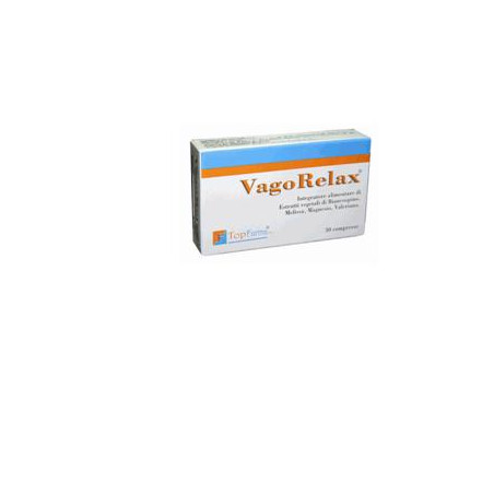 Confezione da 30 compresse di Vagorelax, integratore utile per alleviare la tensione nervosa.