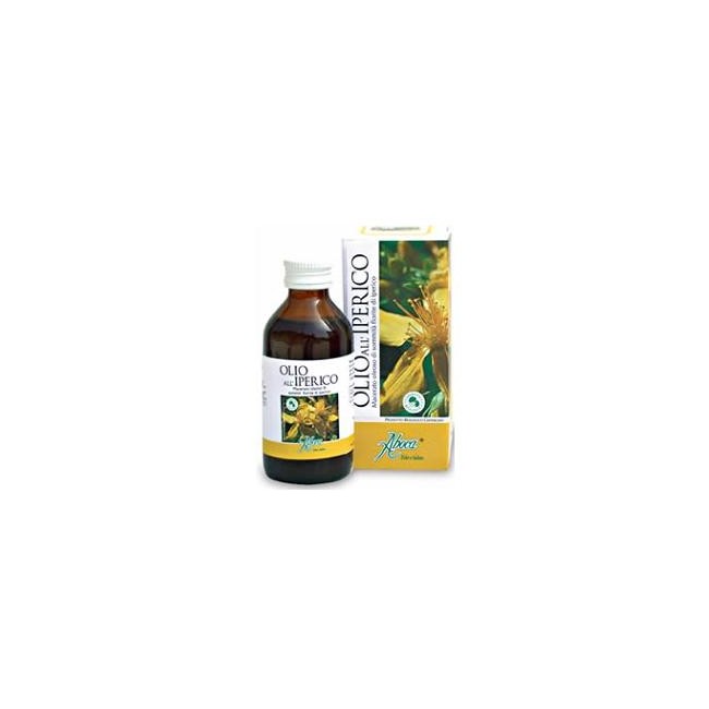 Flacone da 100 ml di Aboca Olio Di Iperico Cosmetico Bio Trattamento Emolliente Nutriente Per La Cute.