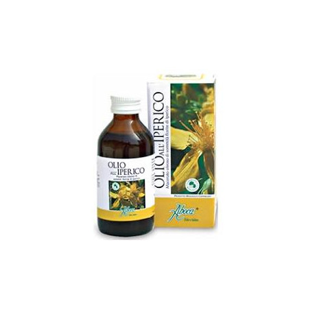 Flacone da 100 ml di Aboca Olio Di Iperico Cosmetico Bio Trattamento Emolliente Nutriente Per La Cute.