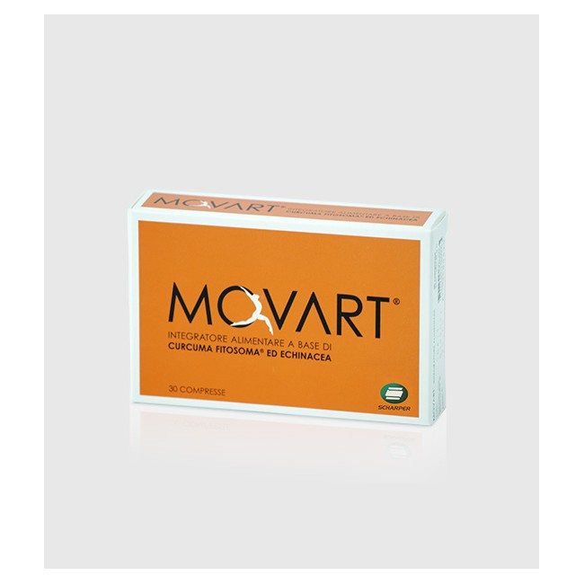 Confezione da 30 compresse di Movart integratore per il benessere delle articolazioni.