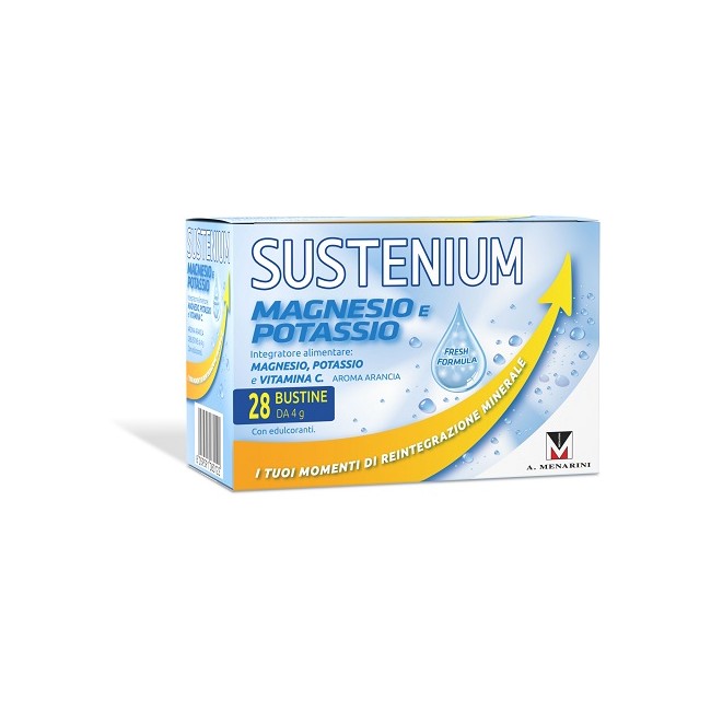 Sustenium Magnesio e Potassio Integratore di Sali Minerali 28 bustine