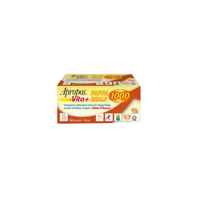 APROPOS VITA+ PAPPA REALE 1000MG 10 FLACONCINI DA 10 ML APROPOS VITA+ PAPPA REALE 1000MG 10 FLACONCINI DA 10 ML