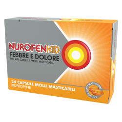 NurofenKid Febbre e Dolore 100 mg 24 compresse molli masticabili