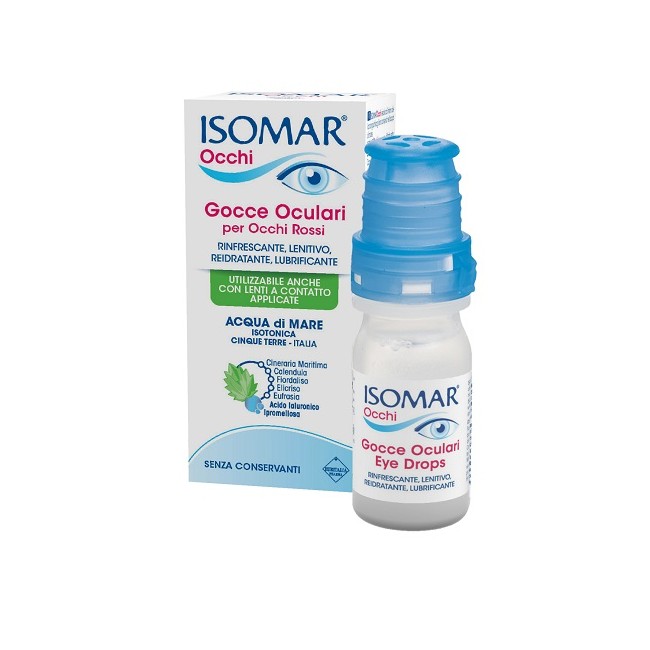 ISOMAR OCCHI GOCCE OCULARI ALL'ACIDO IALURONICO 0,20% 10 ML SENZA CONSERVANTI ISOMAR OCCHI GOCCE OCULARI ALL'ACIDO IALURONICO 0,20% 10 ML SENZA CONSERVANTI
