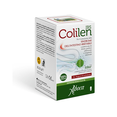 Flacone da 60 opercoli di Colilen IBS, prodotto utile per il trattamento dell'intestino irritabile.