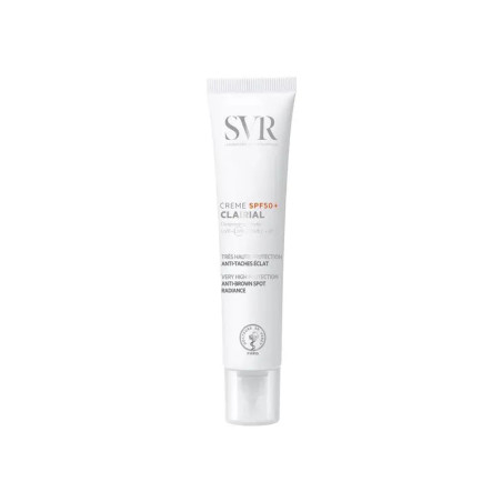 Tubetto da 40 ml di Svr Clairial crema per macchie cutanee e discromie con protezione solare 50+