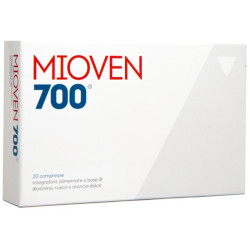 Confezione da 20 compresse di Mioven 700, integratore per la circolazione delle gambe.