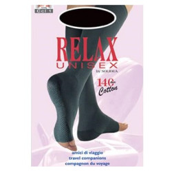 RELAX UNISEX 140 GAMBALETTO COTTON PUNTA APERTA NERO 4 XL