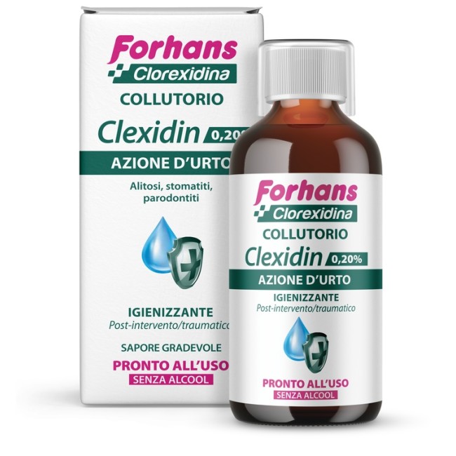 FORHANS CLEXIDIN 0,20 SENZA ALCOOL 200 ML FORHANS CLEXIDIN 0,20 SENZA ALCOOL 200 ML