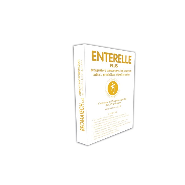 Confezione da 12 capsule di Bromatech Enterelle Plus Integratore di fermenti lattici probiotici. Confezione da 12 capsule di Bromatech Enterelle Plus Integratore di fermenti lattici probiotici.