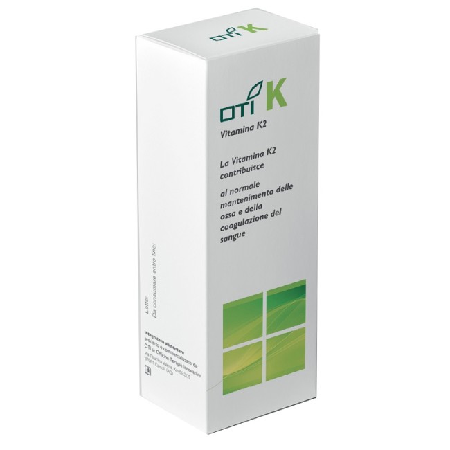 Confezione da 20 Ml di Oti K vitamina K2 per il benessere delle ossa e la coagulazione del sangue Confezione da 20 Ml di Oti K vitamina K2 per il benessere delle ossa e la coagulazione del sangue