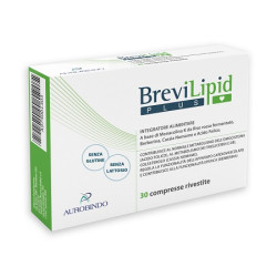 Confezione da 30 compresse di Brevilipid Plus, integratore per ridurre il colesterolo nel sangue.