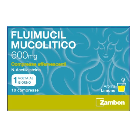 Fluimucil Mucolitico 10 compresse effervescenti N-acetilcisteina 600 mg