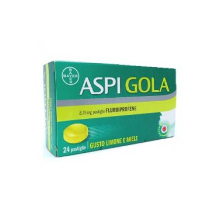 BAYER ASPI GOLA PASTIGLIE LIMONE E MIELE PER IL MAL DI GOLA 24 PEZZI
