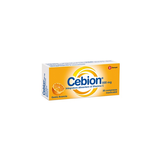 Confezione da 20 compresse masticabili di cebion arancia integratore di vitamina C. Confezione da 20 compresse masticabili di cebion arancia integratore di vitamina C.