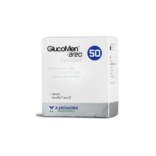 STRISCE MISURAZIONE GLICEMIA GLUCOMEN AREO SENSOR 50 PEZZI STRISCE MISURAZIONE GLICEMIA GLUCOMEN AREO SENSOR 50 PEZZI
