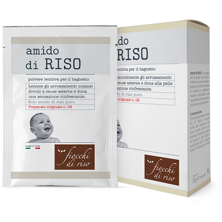 Fiocchi Di Riso Amido Di Riso Polvere Lenitiva Per Il Bagnetto 100 Gr