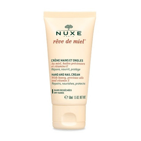 Confezione da 50 ml di Nuxe Reve De Miel crema mani e unghie.