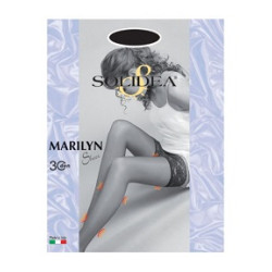MARILYN 30 SHEER CALZA AUTOREGGENTE BLU SCURO 1