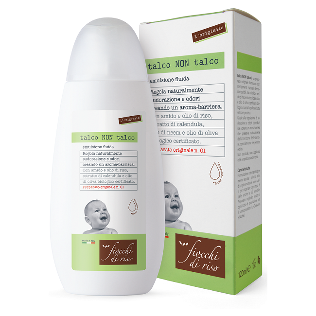 Flacone da 120 ml di Fiocchi Di Riso Talco Non Talco Emulsione Per Proteggere La Pelle Flacone da 120 ml di Fiocchi Di Riso Talco Non Talco Emulsione Per Proteggere La Pelle
