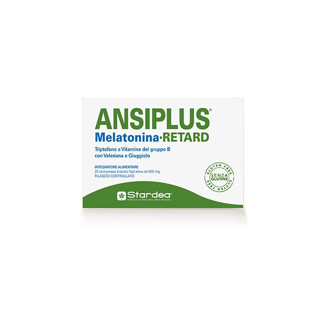 ANSIPLUS RETARD MELATONINA 20 COMPRESSE BISTRATO FAST SLOW 955 MG ANSIPLUS RETARD MELATONINA 20 COMPRESSE BISTRATO FAST SLOW 955 MG