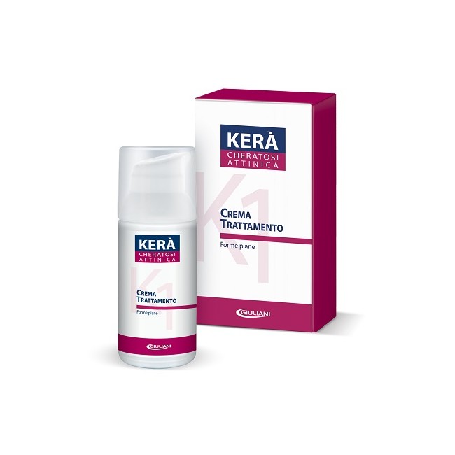 Flacone da 50 ml di Kerà K1, crema contro la cheratosi attinica. Flacone da 50 ml di Kerà K1, crema contro la cheratosi attinica.
