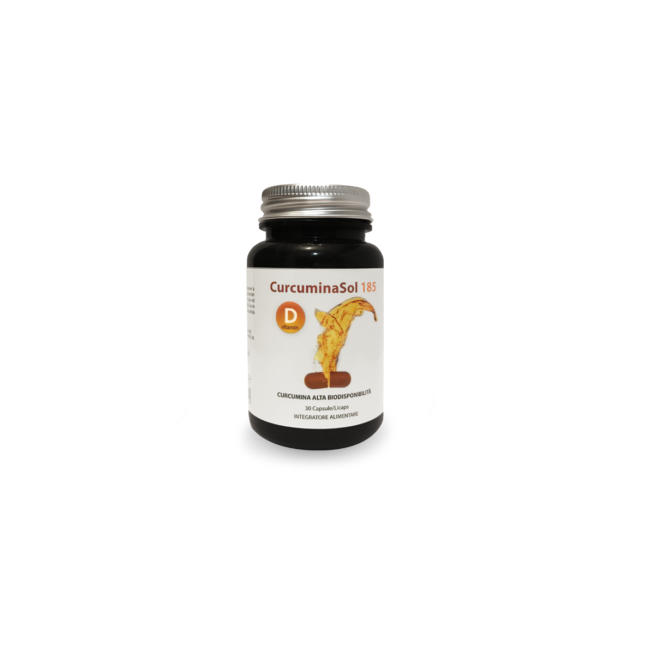 Confezione da 30 capsule di Curcuminasol 185, integratore utile per supportare il sistema immunitario. Confezione da 30 capsule di Curcuminasol 185, integratore utile per supportare il sistema immunitario.