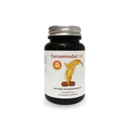 Confezione da 30 capsule di Curcuminasol 185, integratore utile per supportare il sistema immunitario.