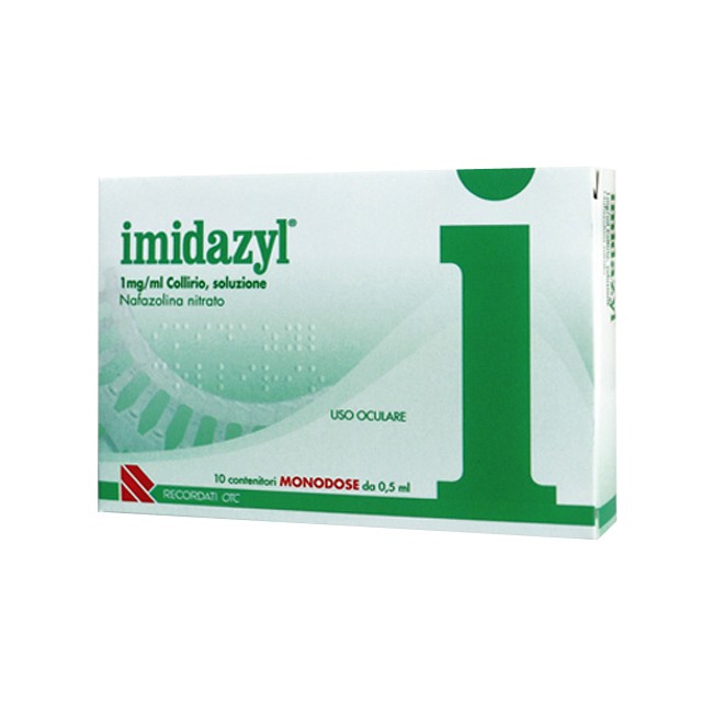 Recordati Imidazyl Collirio 1mg/ml 10 Flaconcini Monodose 0,5ml Recordati Imidazyl Collirio 1mg/ml 10 Flaconcini Monodose 0,5ml