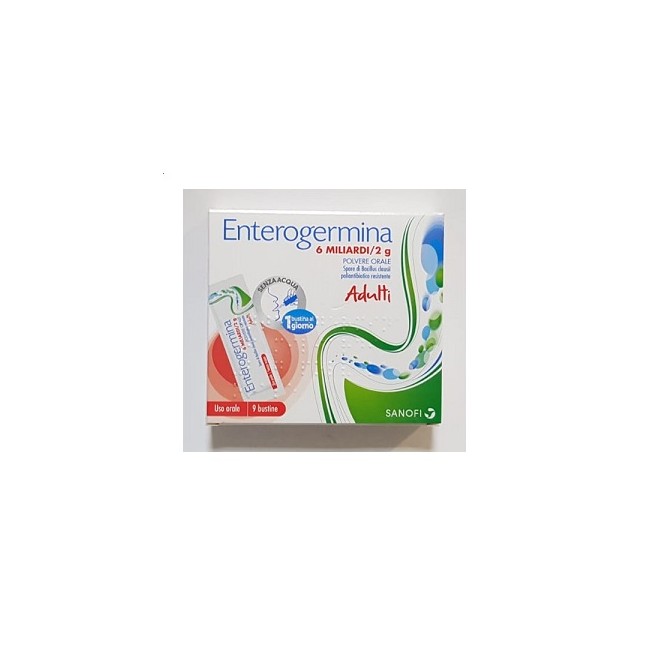 Enterogermina Adulti 6 Miliardi / 2g Sospensione Orale 9 Bustine Enterogermina Adulti 6 Miliardi / 2g Sospensione Orale 9 Bustine