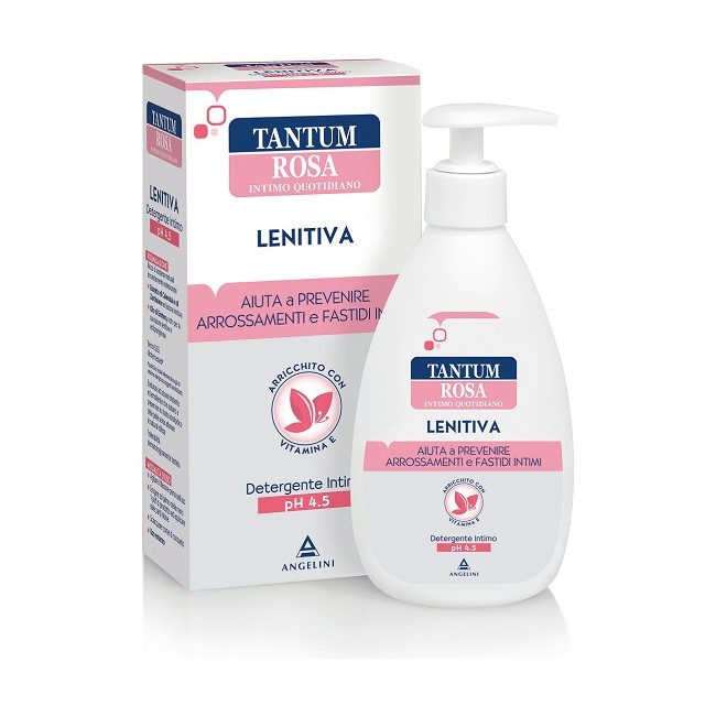 Flacone da 200 ml di Tantum Rosa Lenitiva Detergente Intimo ad azione idratante ed emolliente. Flacone da 200 ml di Tantum Rosa Lenitiva Detergente Intimo ad azione idratante ed emolliente.