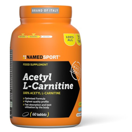 Barattolo da 60 capsule di Named Sport Acetyl L-Carnitine Integratore Pro-Energetico Per Sportivi. Barattolo da 60 capsule di Named Sport Acetyl L-Carnitine Integratore Pro-Energetico Per Sportivi.