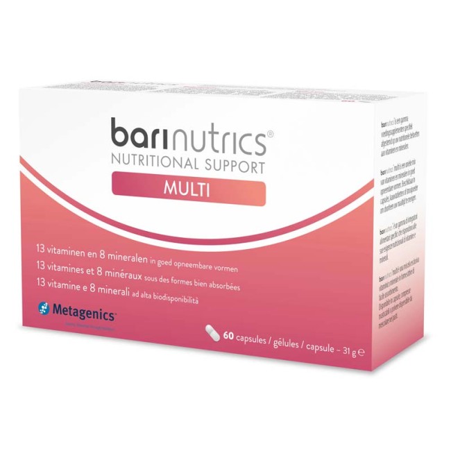 Confezione da 60 capsule di Metagenics Barinutrics Integratore multivitaminico e minerale Confezione da 60 capsule di Metagenics Barinutrics Integratore multivitaminico e minerale