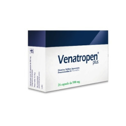 Confezione da 24 capsule di Venatropen Plus, integratore per edemi e microcircolo.