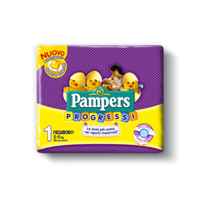 PAMPERS PROGRESSI NEWBORN PANNOLINO 1 2-5KG 28 PEZZI PAMPERS PROGRESSI NEWBORN PANNOLINO 1 2-5KG 28 PEZZI