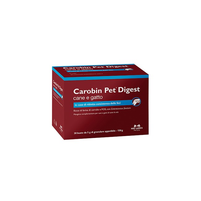 CAROBIN PET DIGEST GRANULARE 30 BUSTE DA 5 G CAROBIN PET DIGEST GRANULARE 30 BUSTE DA 5 G
