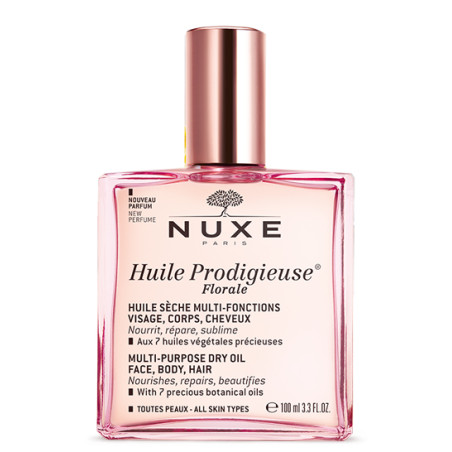 Flacone da 100 Ml di Nuxe Huile Prodigieuse olio secco multifunzione con piacevoli note floreali Flacone da 100 Ml di Nuxe Huile Prodigieuse olio secco multifunzione con piacevoli note floreali